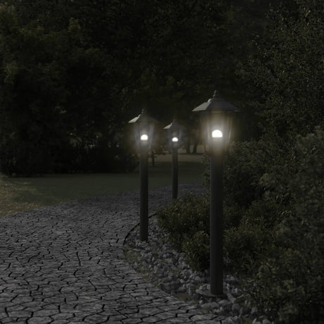 Outdoor Floor Lamps 3Pcs Stainless Steel