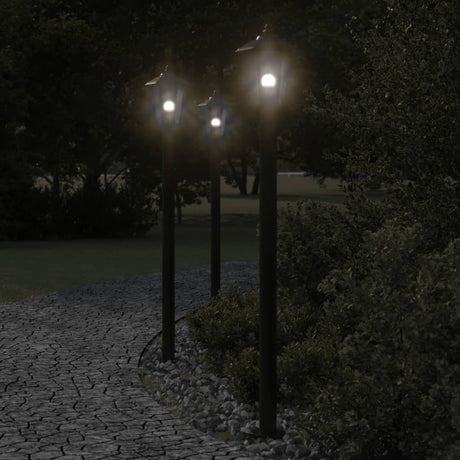 Outdoor Floor Lamps 3Pcs Stainless Steel