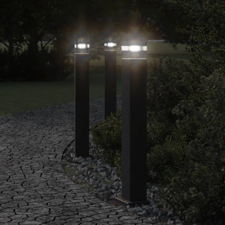 Outdoor Floor Lamp Black Aluminium