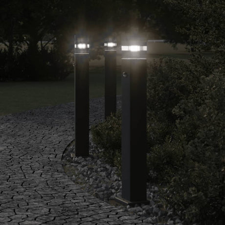 Outdoor Floor Lamp Black Aluminium