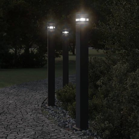 Outdoor Floor Lamp Black Aluminium