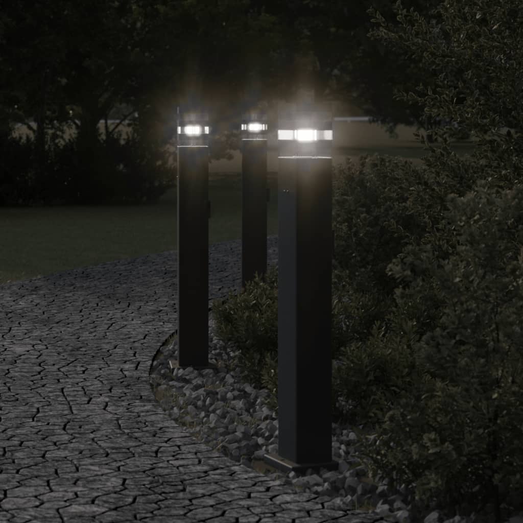 Outdoor Floor Lamp Black Aluminium