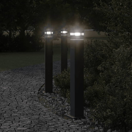 Outdoor Floor Lamp Black Aluminium