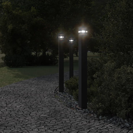 Outdoor Floor Lamp Black Aluminium