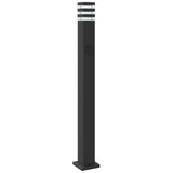 Outdoor Floor Lamp Black Aluminium