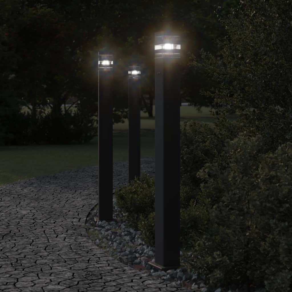 Outdoor Floor Lamp Black Aluminium