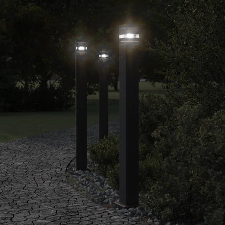 Outdoor Floor Lamp Black Aluminium