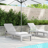 4-Way Height Adjustable Sun Lounger 155.5X57X28 Cm Polypropylene