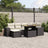 7 Piece Garden Sofa Set With Cushions Poly Rattan