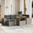 7 Piece Garden Sofa Set With Cushions Poly Rattan