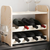 Wine Rack with Top Board 43x25x37 cm Solid Wood Pine
