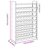Wine Rack with Top Board 72.5x25x111.5 cm Solid Wood Pine
