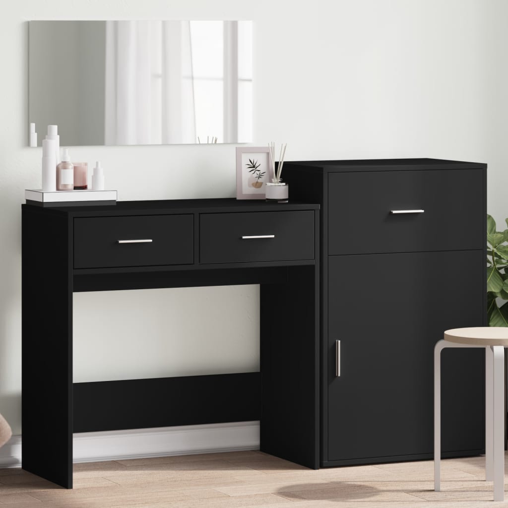 3 Piece Dressing Table Set Engineered Wood