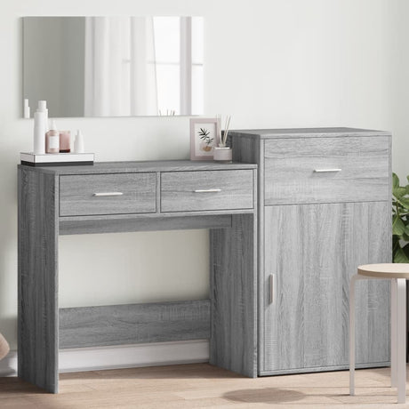 3 Piece Dressing Table Set Engineered Wood