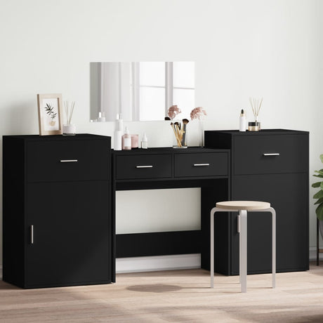 4 Piece Dressing Table Set Engineered Wood
