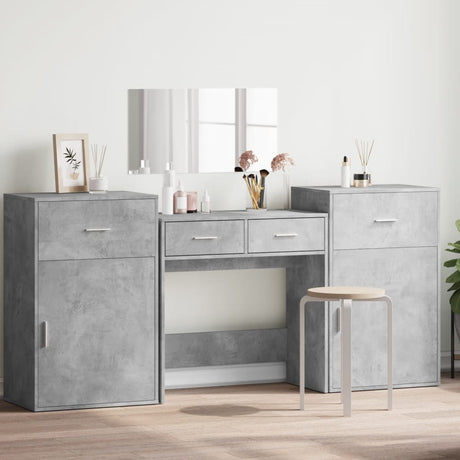 4 Piece Dressing Table Set Engineered Wood