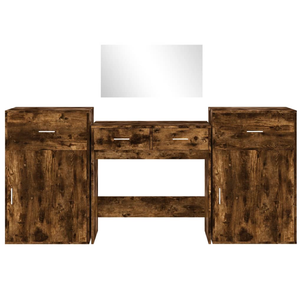 4 Piece Dressing Table Set Engineered Wood