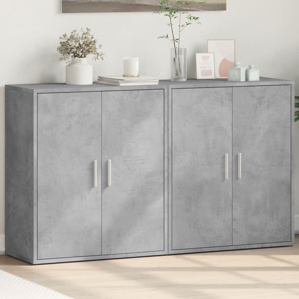 Sideboards 2 Pcs 60X31X70 Cm Engineered Wood