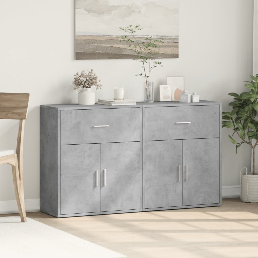 Sideboards 2 Pcs 60X31X70 Cm Engineered Wood