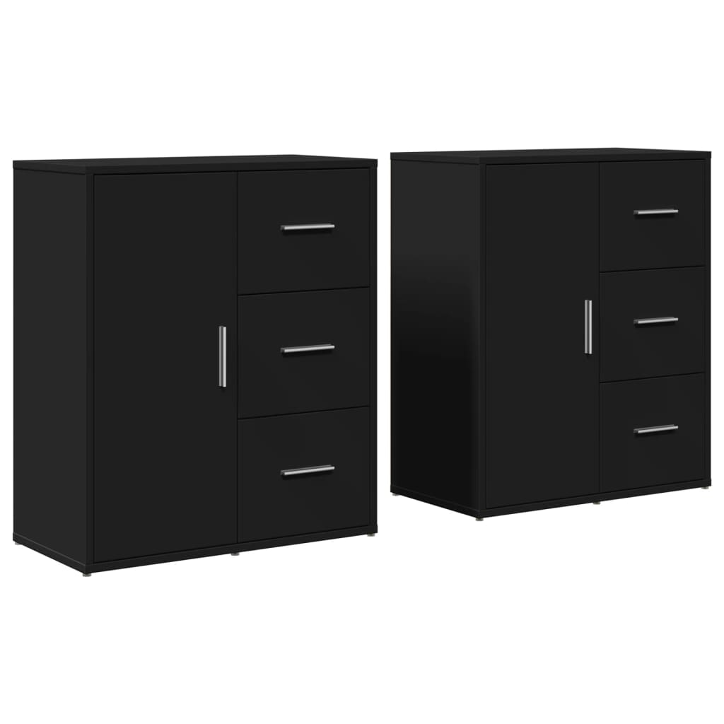 Sideboards 2 Pcs 60X31X70 Cm Engineered Wood