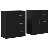 Sideboards 2 Pcs 60X31X70 Cm Engineered Wood