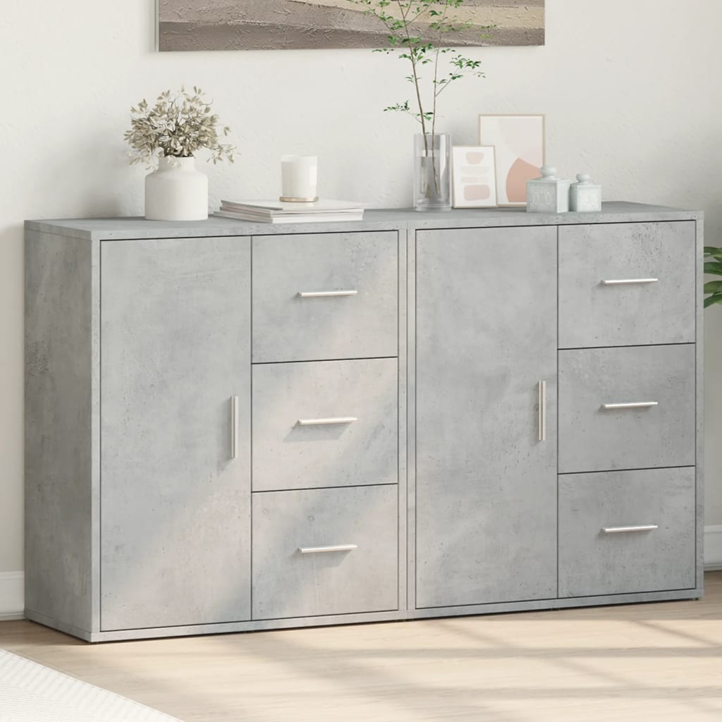 Sideboards 2 Pcs 60X31X70 Cm Engineered Wood