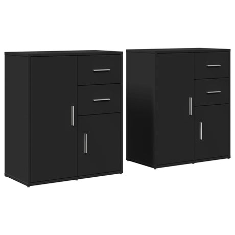 Sideboards 2 Pcs 60X31X70 Cm Engineered Wood