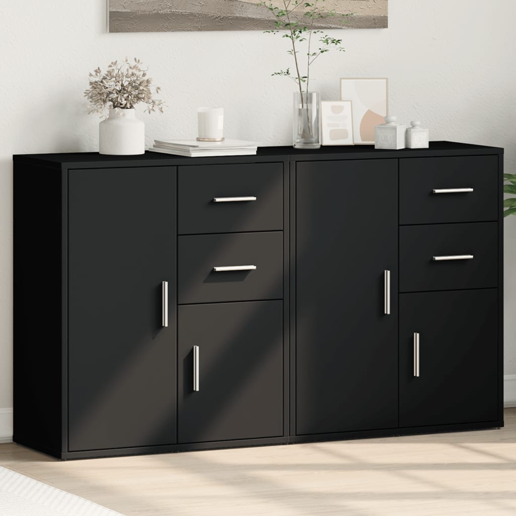 Sideboards 2 Pcs 60X31X70 Cm Engineered Wood