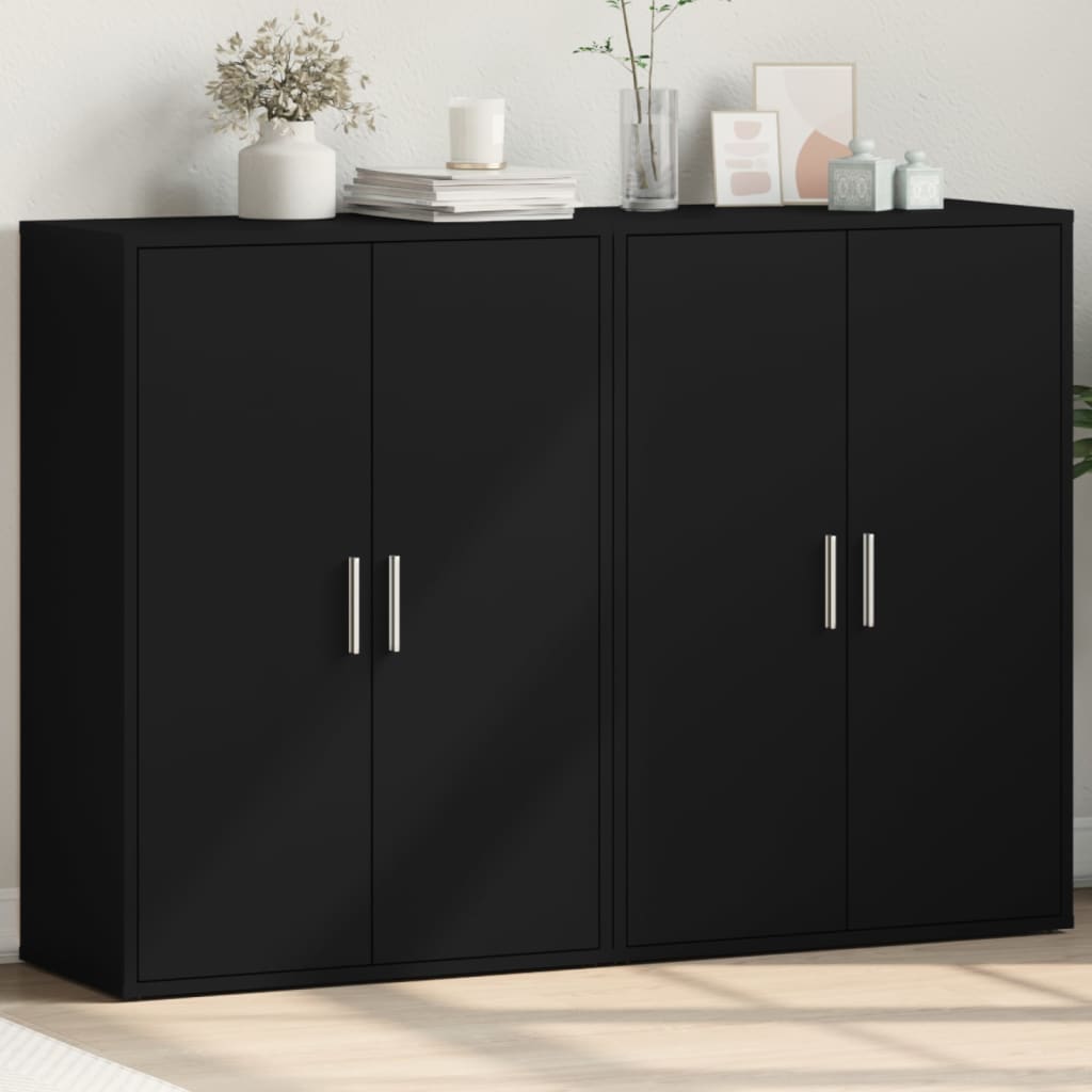 Sideboards 2 Pcs 60X31X84 Cm Engineered Wood