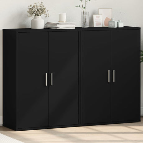 Sideboards 2 Pcs 60X31X84 Cm Engineered Wood