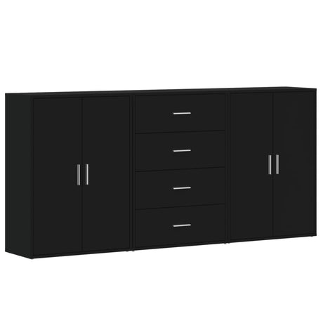 Sideboards 3 Pcs 60X31X84 Cm Engineered Wood