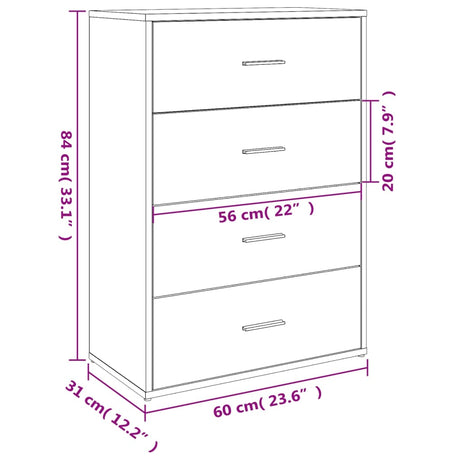 Sideboards 2 Pcs 60X31X84 Cm Engineered Wood