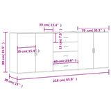 Sideboards 3 Pcs Engineered Wood
