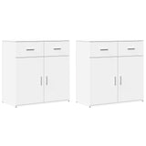 Sideboards 2 Pcs 79X38X80 Cm Engineered Wood