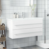 Bathroom Sink Cabinet With Built-In Basin