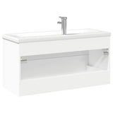 Bathroom Sink Cabinet With Built-In Basin