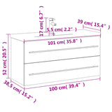 Bathroom Sink Cabinet With Built-In Basin