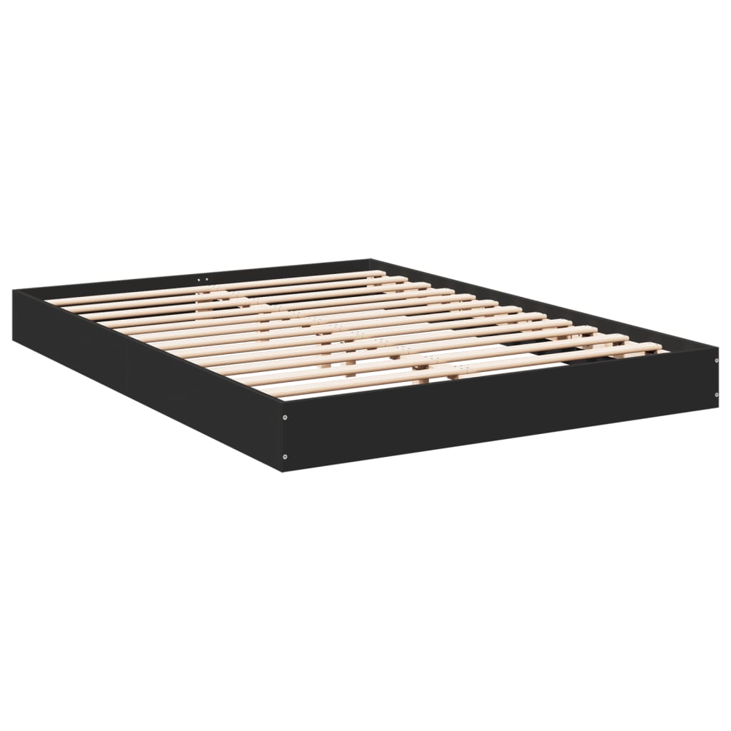 Bed Frame without Mattress Black 120x200 cm Engineered Wood