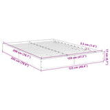 Bed Frame without Mattress Black 120x200 cm Engineered Wood