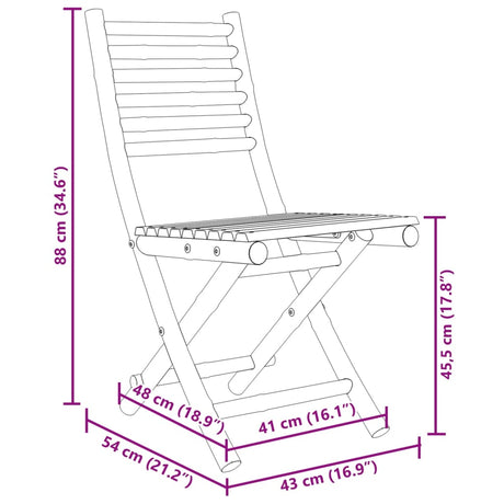 5 Piece Garden Dining Set Bamboo