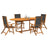 7 Piece Outdoor Dining Set Solid Acacia Wood