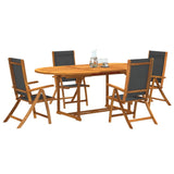 7 Piece Outdoor Dining Set Solid Acacia Wood