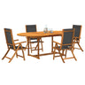 7 Piece Outdoor Dining Set Solid Acacia Wood