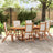 7 Piece Garden Dining Set Solid Wood Acacia And Textilene