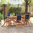 7 Piece Outdoor Dining Set Solid Acacia Wood
