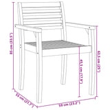 Garden Chairs 4 Pcs 59X55X85 Cm Solid Wood Acacia