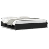 Bed Frame without Mattress Black 180x200 cm Super King