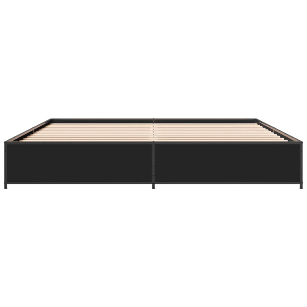 Bed Frame without Mattress Black 180x200 cm Super King