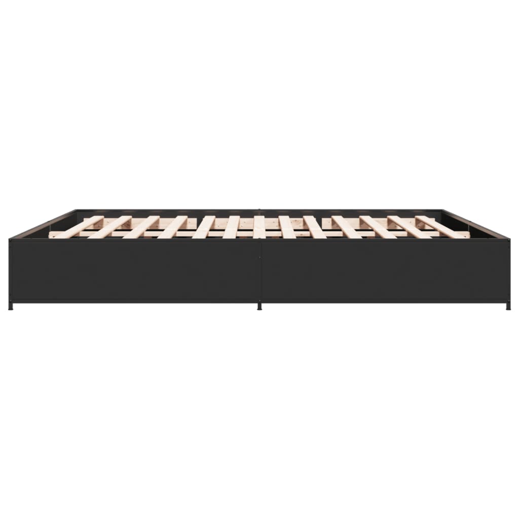 Bed Frame without Mattress Black 180x200 cm Super King