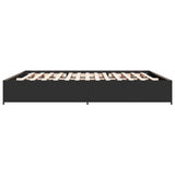 Bed Frame without Mattress Black 180x200 cm Super King